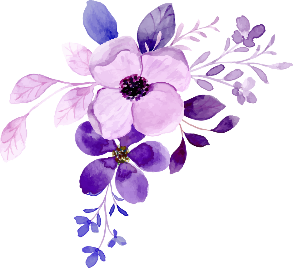 Flowers in Watercolor Style